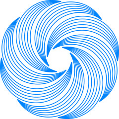 Fototapete - Abstract blue background. Wave element