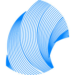 Fototapete - Abstract blue background with wave. Wave element