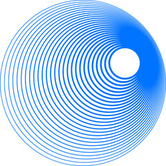 Fototapete - Abstract blue sphere. Wave element
