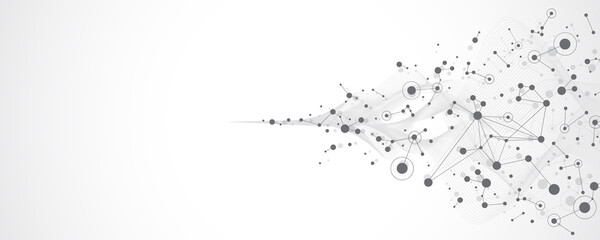 Aufkleber - Global network connection concept. Social network communication in the global business concept. Big data visualization. Internet technology illustration.