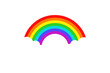 Rainbow and clouds isolated PNG