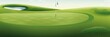 © Yulia - Countryside golf course with flags, greens and sand bunker. generative ai