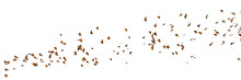 Monarch Butterflies, Danaus Plexippus Swarm Isolated On Transparent Background Banner