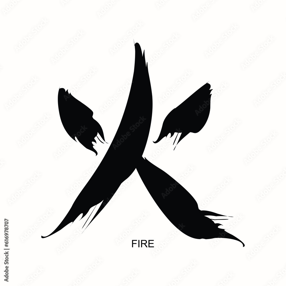 The character is composed of bold, smooth lines, giving it a strong and ...