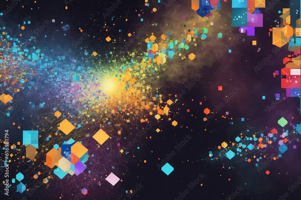 Data Merging Visualization AI transforms complex data into captivating artworks, merging ...