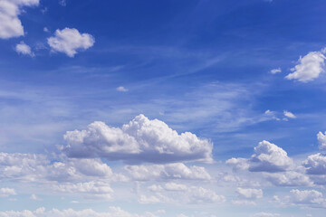Wall Mural - blue sky with clouds many beautiful white