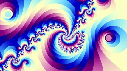 Aufkleber - 4k footage. Abstract futuristic fractal shapes. Endless spiral. Fractal background