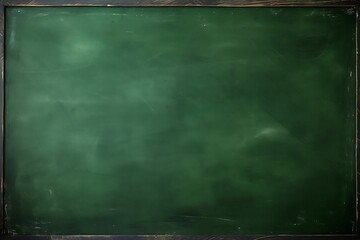 Back to School Concept: Green Blackboard with Chalk Scratches. AI