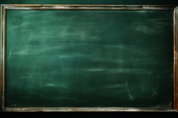 Back to School Concept: Green Blackboard with Chalk Scratches. AI