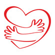 © Kiselov - Hug or embrace hands makes up the heart. Vector love symbol on a transparent background