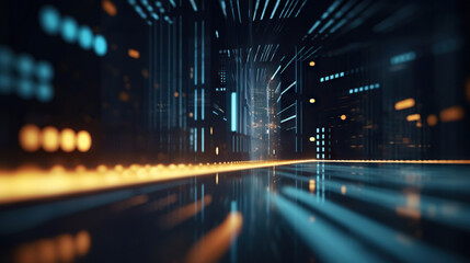 Poster - modern digital abstract 3d background. copy space