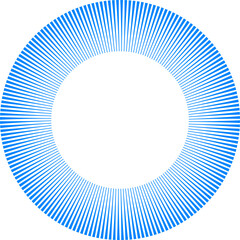 Poster - blue circle frame. Abstract circle