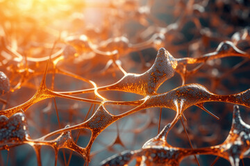 Aufkleber - Advanced artificial intelligence, neural network, ANN.Abstract graphics scheme of neural machine mind with AI. Cybernetic net in computer learning.Generative AI,