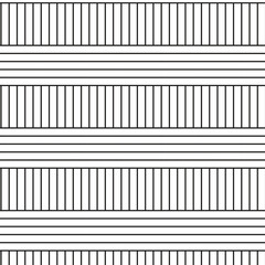 Poster - abstract monochrome black repeatable line pattern.
