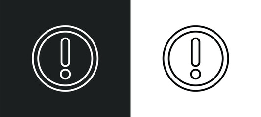 Poster - access denied line icon in white and black colors. access denied flat vector icon from access denied collection for web, mobile apps and ui.