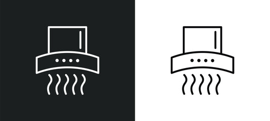 Poster - extractor line icon in white and black colors. extractor flat vector icon from extractor collection for web, mobile apps and ui.