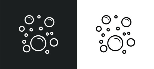Fototapete - bubbles line icon in white and black colors. bubbles flat vector icon from bubbles collection for we