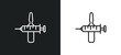 injection line icon in white and black colors. injection flat vector icon from injection collection for web, mobile apps and ui.
