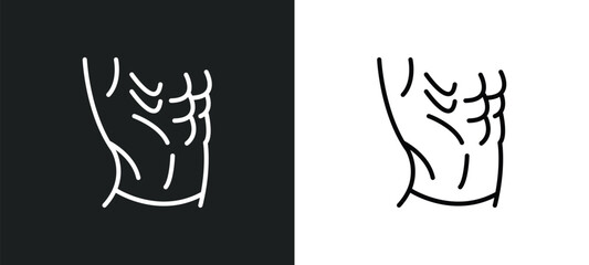 Poster - press line icon in white and black colors. press flat vector icon from press collection for web, mob