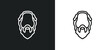 socrates line icon in white and black colors. socrates flat vector icon from socrates collection for web, mobile apps and ui.