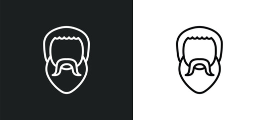 Poster - plato line icon in white and black colors. plato flat vector icon from plato collection for web, mobile apps and ui.