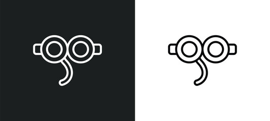 Poster - off line icon in white and black colors. off flat vector icon from off collection for web, mobile apps and ui.