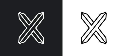Poster - text line icon in white and black colors. text flat vector icon from text collection for web, mobile apps and ui.