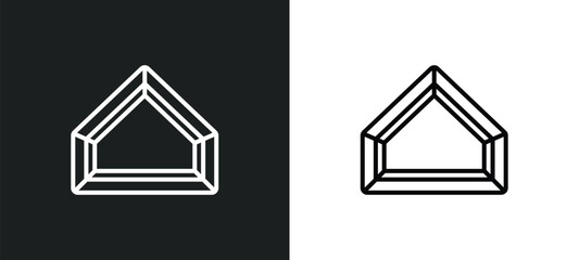 Poster - base line icon in white and black colors. base flat vector icon from base collection for web, mobile apps and ui.
