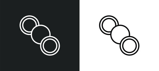 Fototapete - row line icon in white and black colors. row flat vector icon from row collection for web, mobile apps and ui.