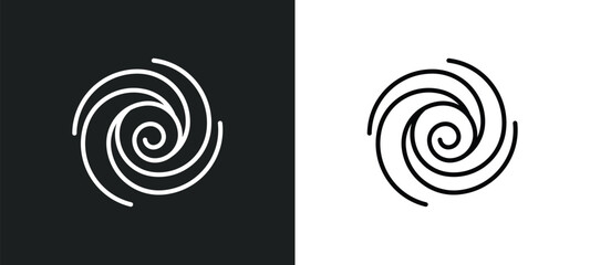 Fototapete - spiral line icon in white and black colors. spiral flat vector icon from spiral collection for web, mobile apps and ui.