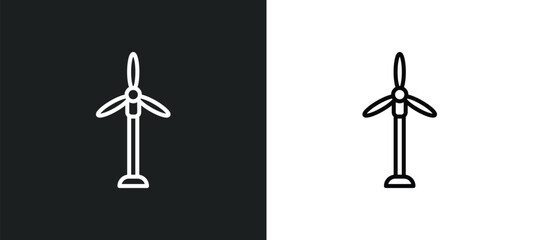 Poster - renewable energy label line icon in white and black colors. renewable energy label flat vector icon from renewable energy label collection for web, mobile apps and ui.