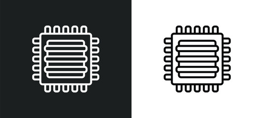 Poster - patch crop line icon in white and black colors. patch crop flat vector icon from patch crop collection for web, mobile apps and ui.