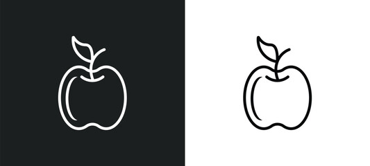 Poster - with leaf line icon in white and black colors. with leaf flat vector icon from with leaf collection for web, mobile apps and ui.