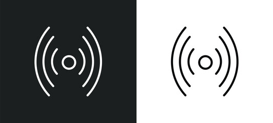 Poster - on line icon in white and black colors. on flat vector icon from on collection for web, mobile apps 