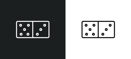 Poster - line icon in white and black colors. flat vector icon from collection for web, mobile apps and