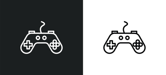 Poster - line icon in white and black colors. flat vector icon from collection for web, mobile apps and