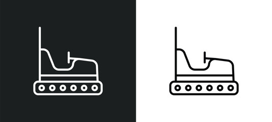 Poster - line icon in white and black colors. flat vector icon from collection for web, mobile apps and