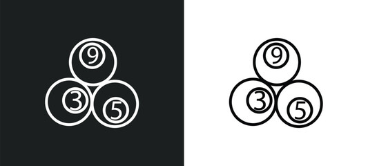 Poster - line icon in white and black colors. flat vector icon from collection for web, mobile apps and