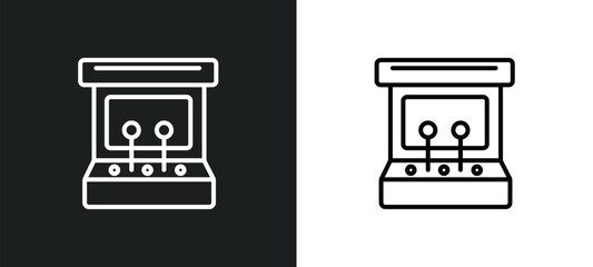 Wall Mural - line icon in white and black colors. flat vector icon from collection for web, mobile apps and