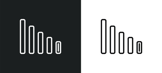 Poster - low line icon in white and black colors. low flat vector icon from low collection for web, mobile ap