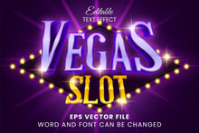 Vegas Slot 3d Big Win Editable Vector Text Effect