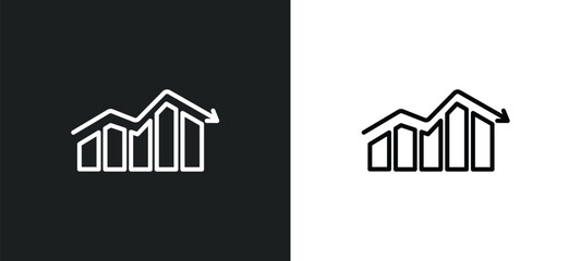 Poster - progress line icon in white and black colors. progress flat vector icon from progress collection for web, mobile apps and ui.