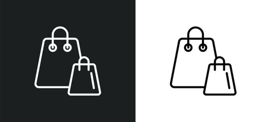 Poster - merchandise line icon in white and black colors. merchandise flat vector icon from merchandise collection for web, mobile apps and ui.