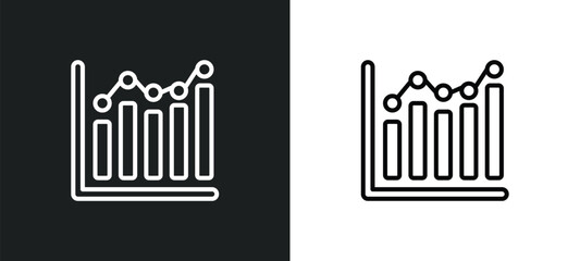 Poster - fluctuation line icon in white and black colors. fluctuation flat vector icon from fluctuation collection for web, mobile apps and ui.