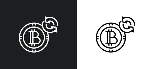 Poster - random line icon in white and black colors. random flat vector icon from random collection for web, mobile apps and ui.