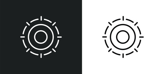 Poster - gif line icon in white and black colors. gif flat vector icon from gif collection for web, mobile apps and ui.