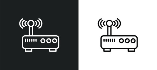 Poster - gat line icon in white and black colors. gat flat vector icon from gat collection for web, mobile apps and ui.