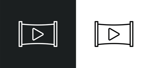 Poster - solid line icon in white and black colors. solid flat vector icon from solid collection for web, mobile apps and ui.