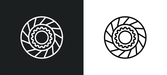 Aufkleber - car clutch line icon in white and black colors. car clutch flat vector icon from car clutch collecti