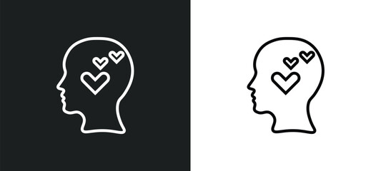 Poster - line icon in white and black colors. flat vector icon from collection for web, mobile apps and